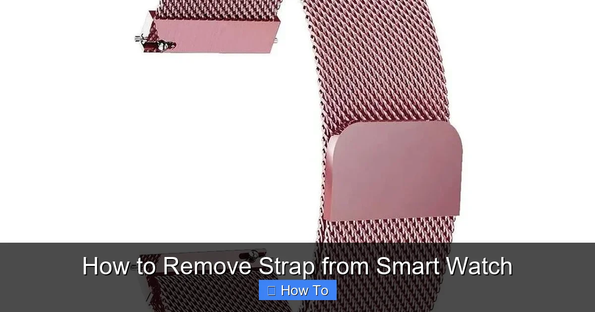 How to Remove Strap from Smart Watch