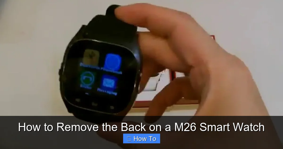How to Remove the Back on a M26 Smart Watch