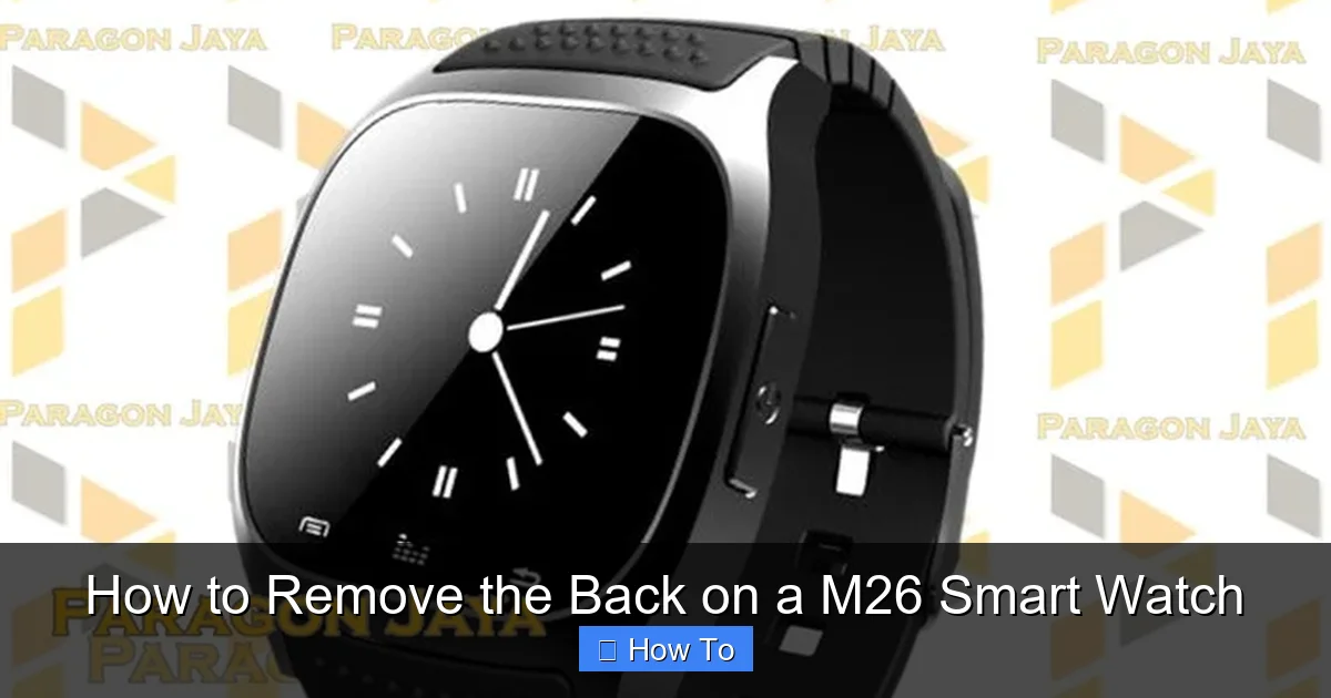 How to Remove the Back on a M26 Smart Watch