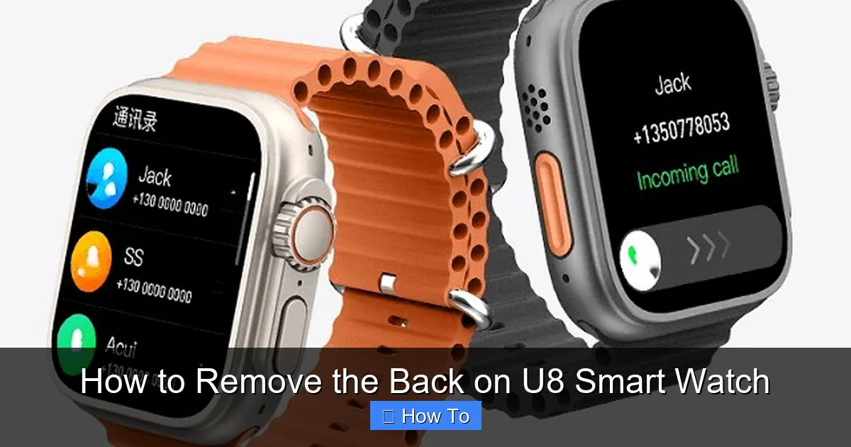 How to Remove the Back on U8 Smart Watch