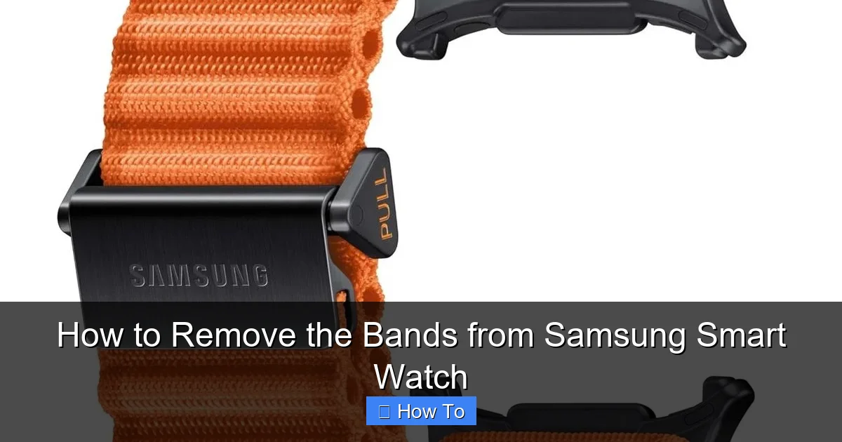 How to Remove the Bands from Samsung Smart Watch
