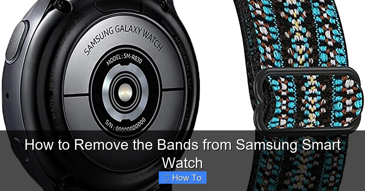 How to Remove the Bands from Samsung Smart Watch