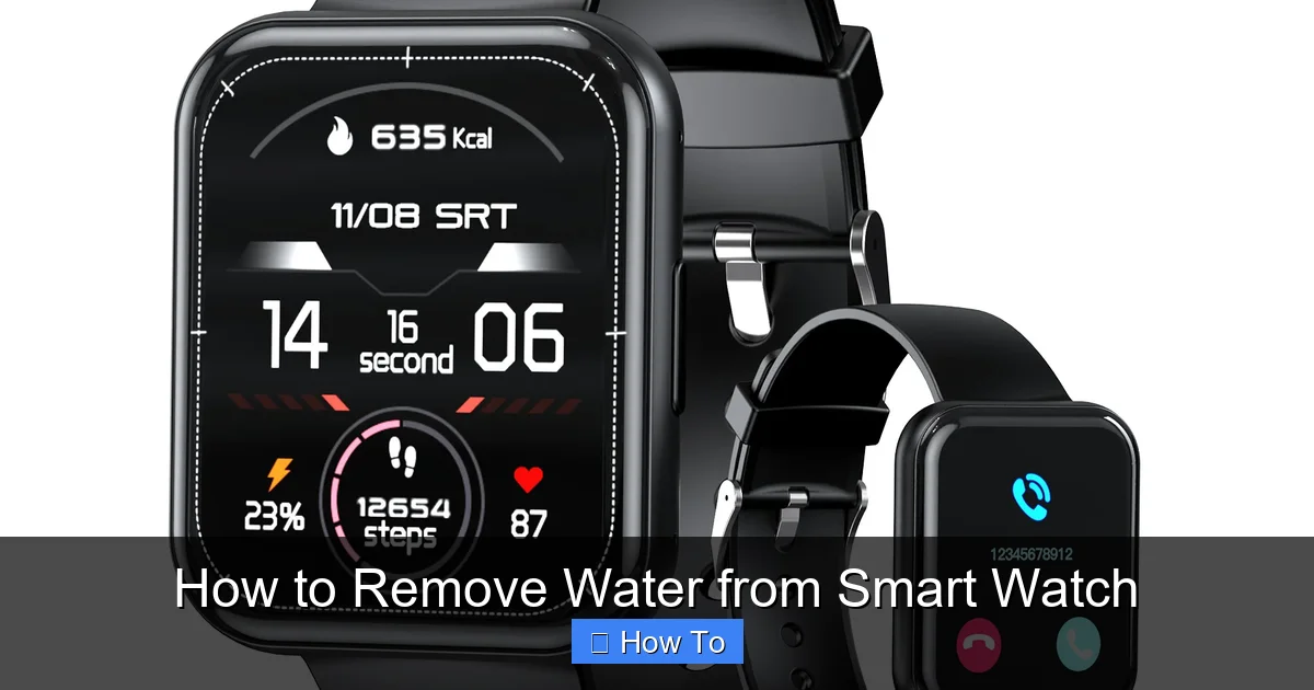 How to Remove Water from Smart Watch