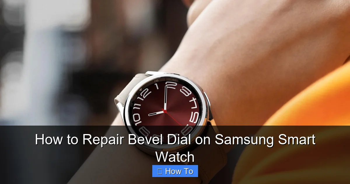 How to Repair Bevel Dial on Samsung Smart Watch