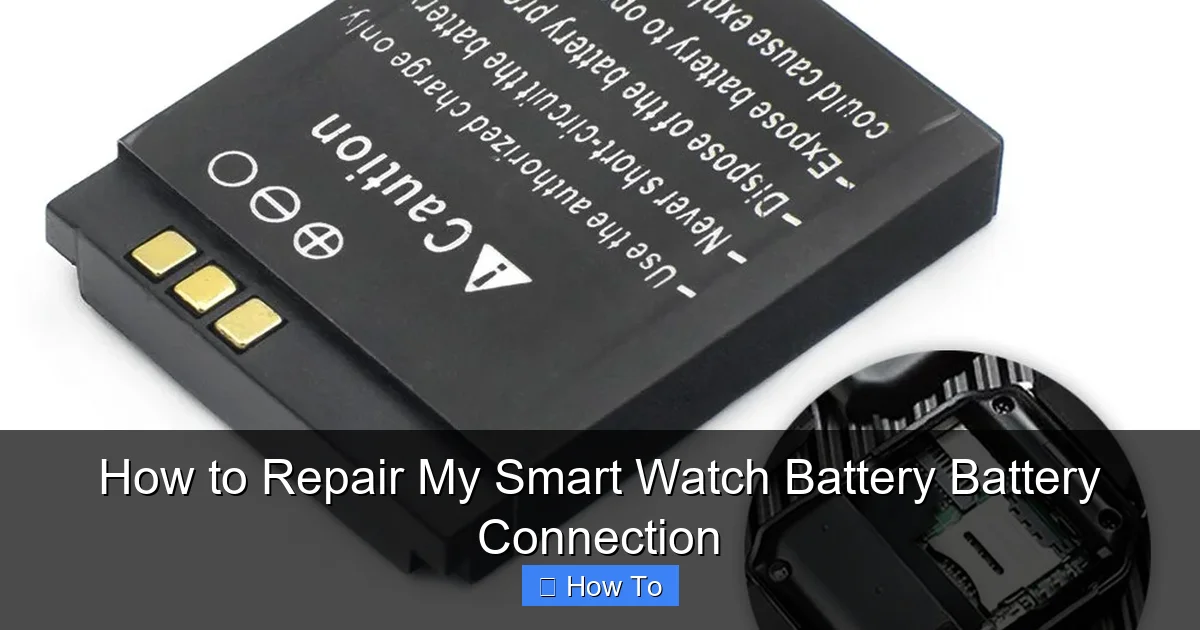 How to Repair My Smart Watch Battery Battery Connection