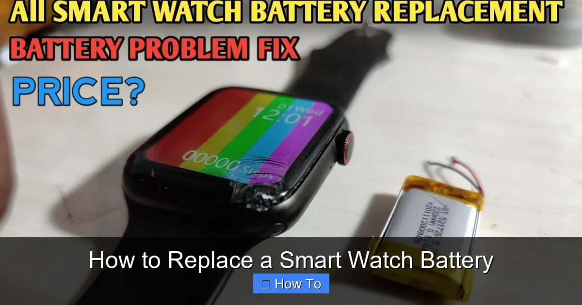 How to Replace a Smart Watch Battery