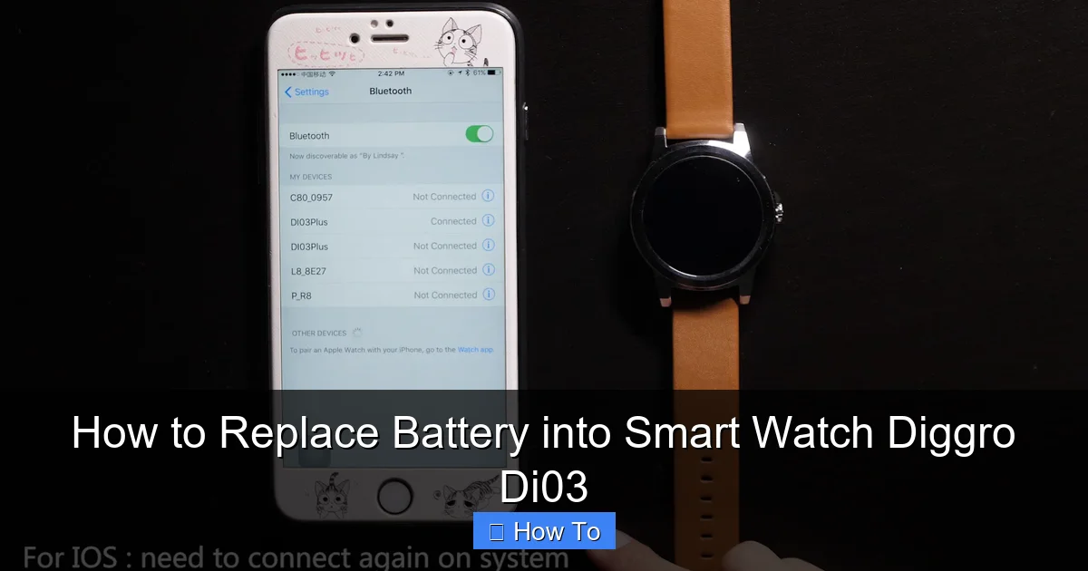 How to Replace Battery into Smart Watch Diggro Di03