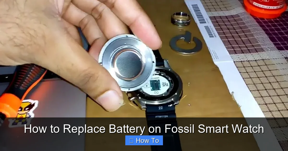 How to Replace Battery on Fossil Smart Watch