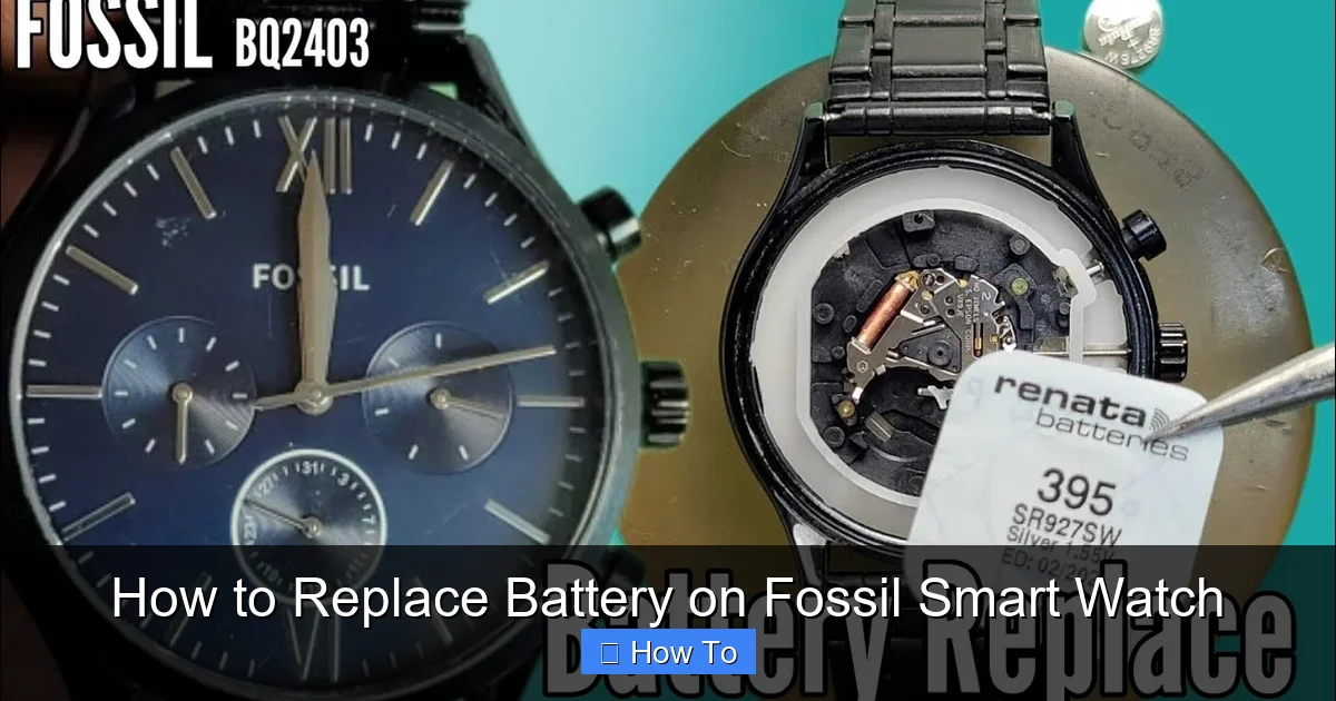 How to Replace Battery on Fossil Smart Watch