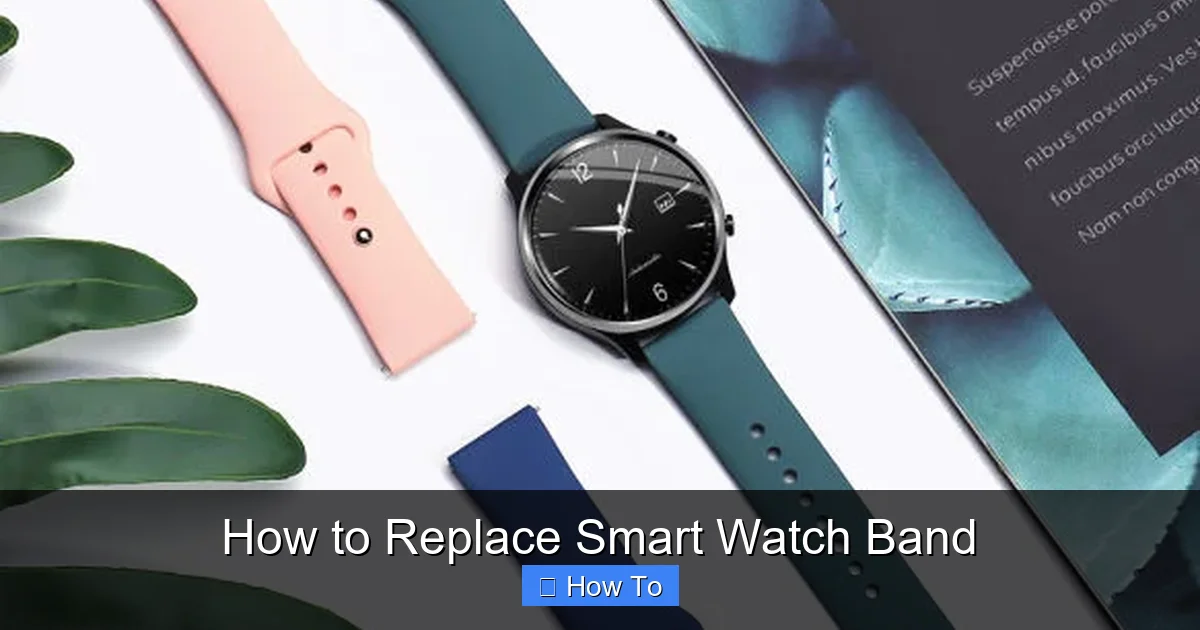 How to Replace Smart Watch Band