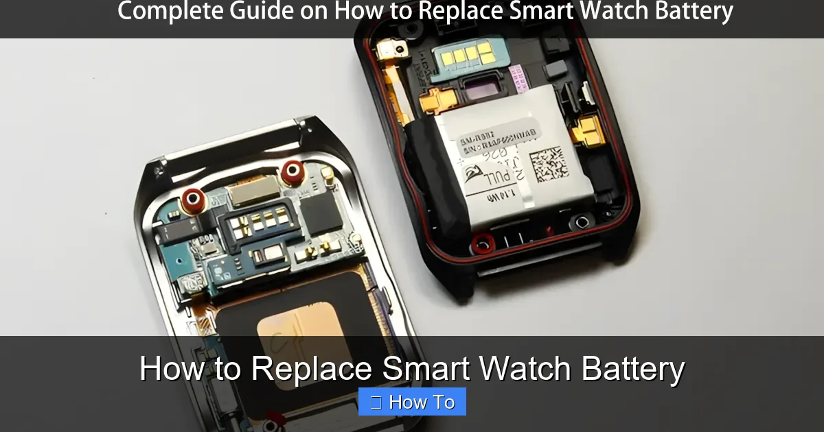 How to Replace Smart Watch Battery