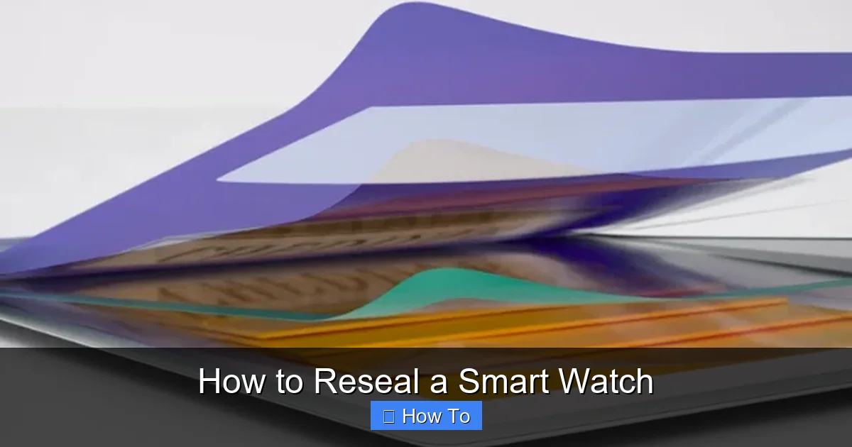 How to Reseal a Smart Watch