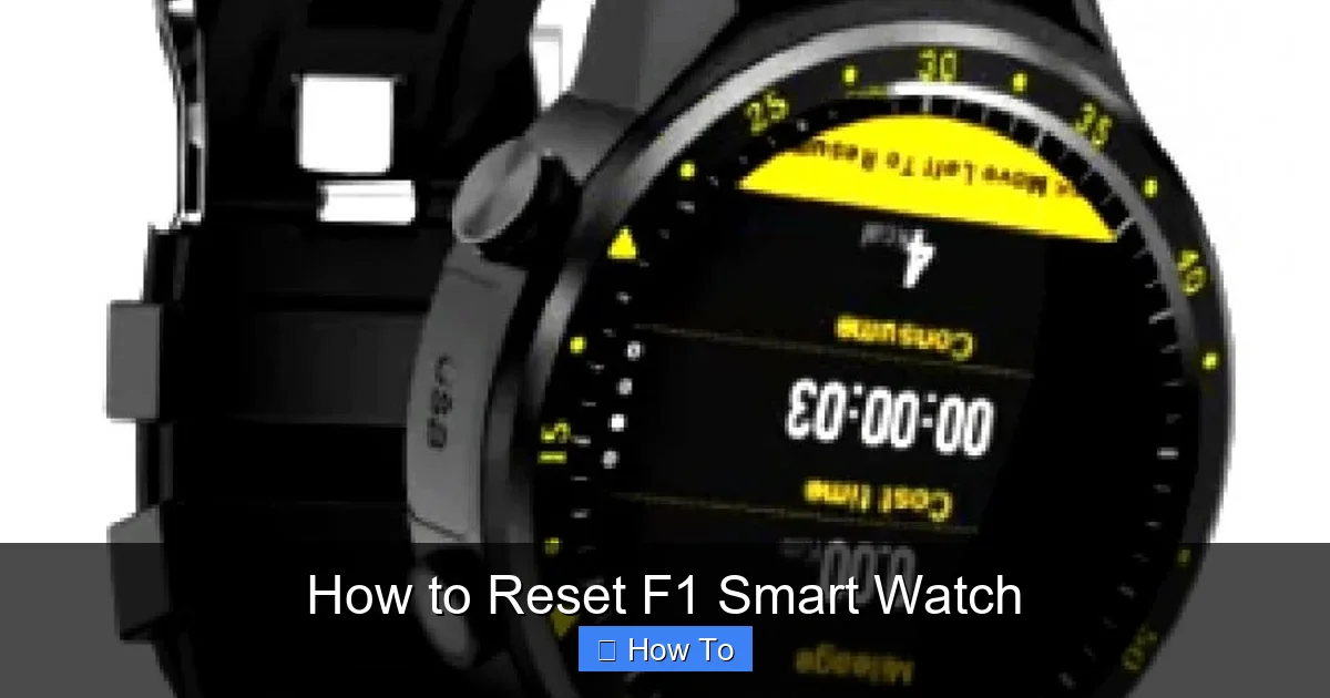 How to Reset F1 Smart Watch