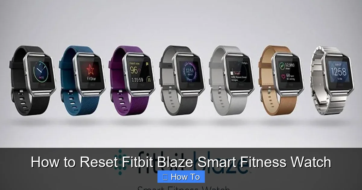 How to Reset Fitbit Blaze Smart Fitness Watch