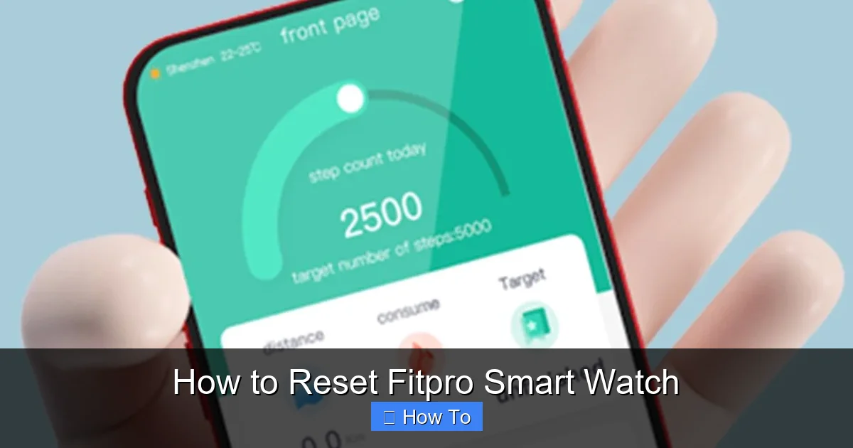 How to Reset Fitpro Smart Watch