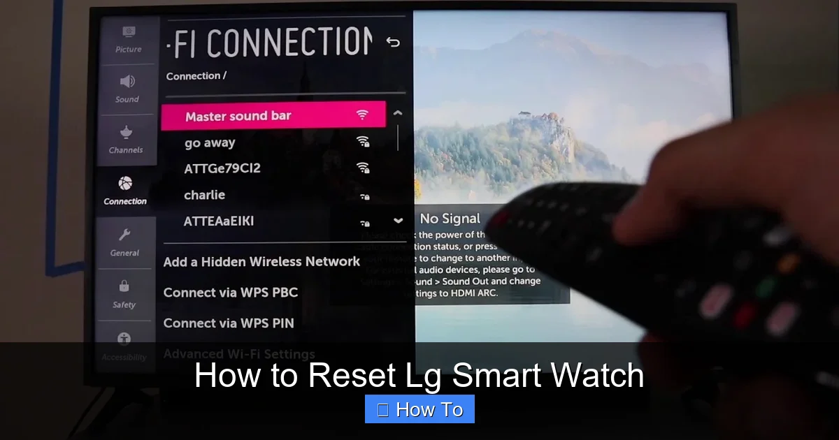 How to Reset Lg Smart Watch