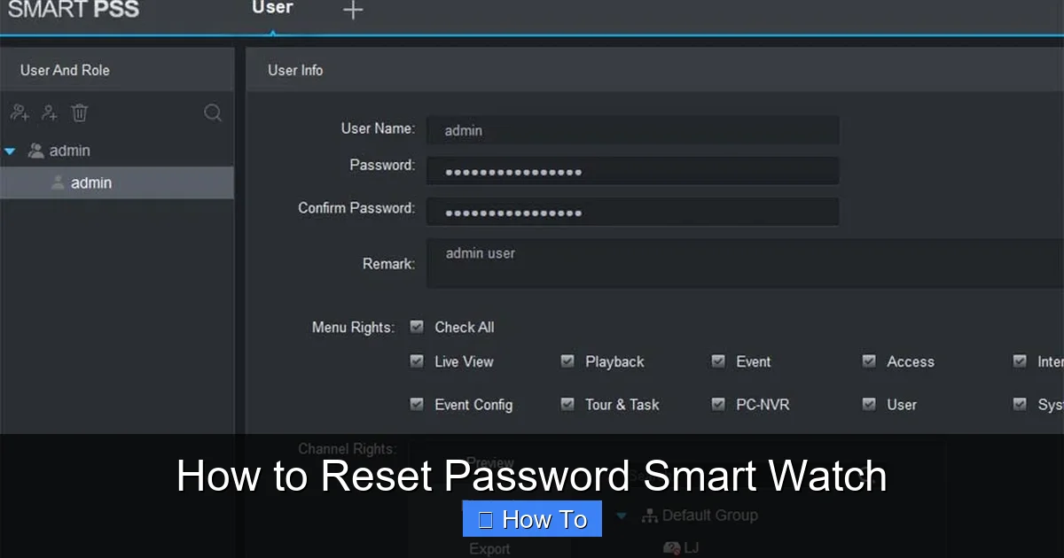 How to Reset Password Smart Watch