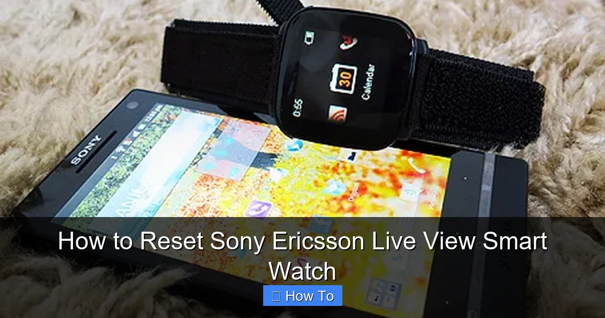 How to Reset Sony Ericsson Live View Smart Watch