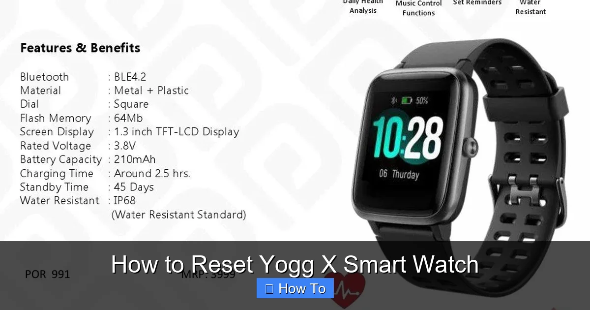 How to Reset Yogg X Smart Watch