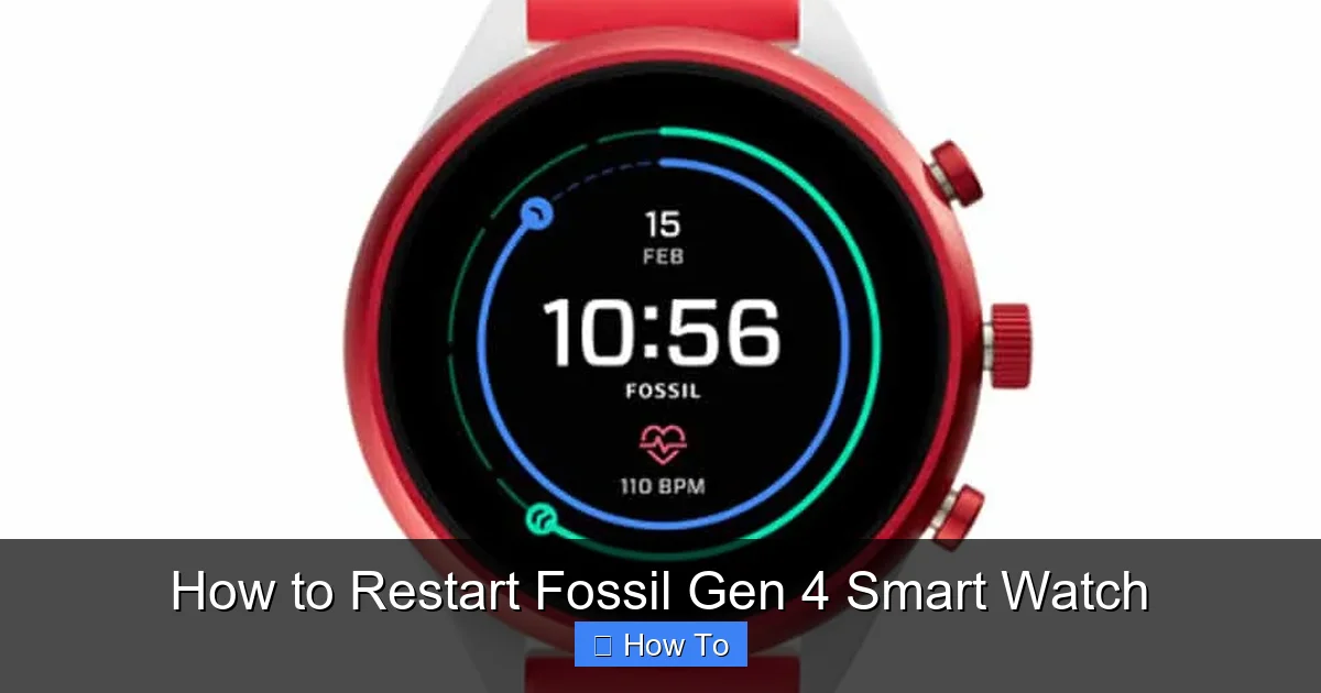 How to Restart Fossil Gen 4 Smart Watch