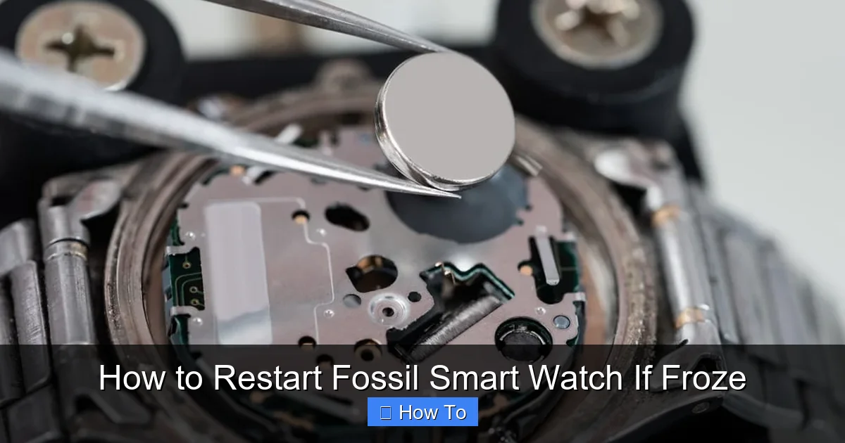 How to Restart Fossil Smart Watch If Froze
