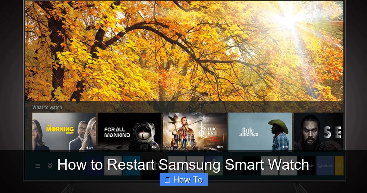 How to Restart Samsung Smart Watch
