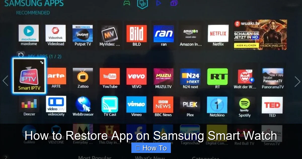 How to Restore App on Samsung Smart Watch