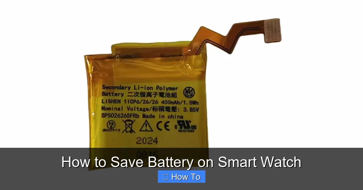 How to Save Battery on Smart Watch