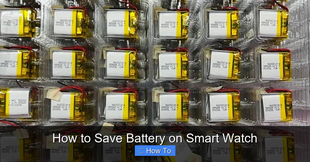 How to Save Battery on Smart Watch
