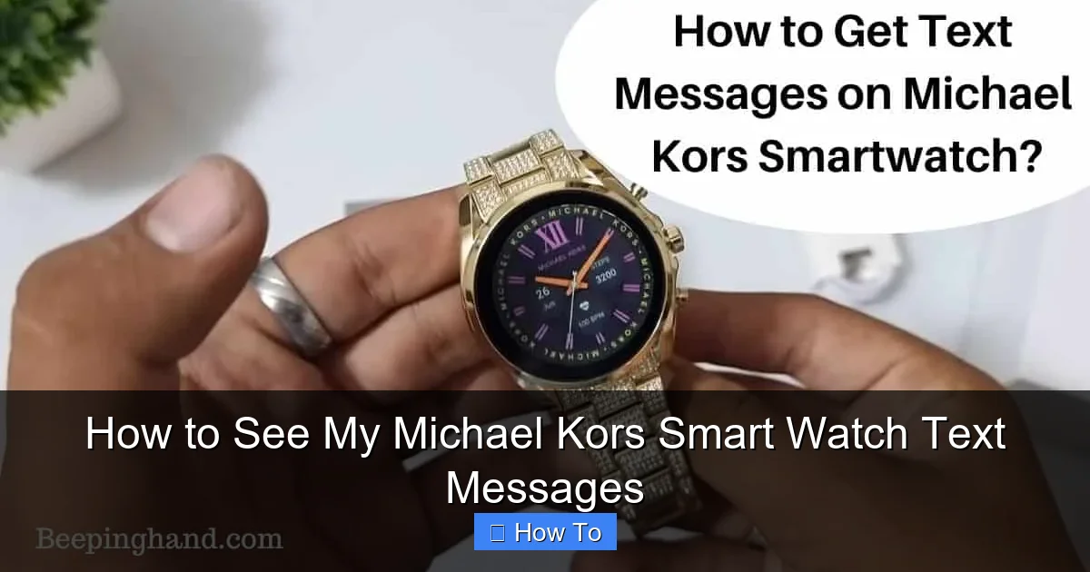 How to See My Michael Kors Smart Watch Text Messages