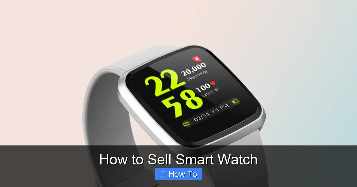 How to Sell Smart Watch