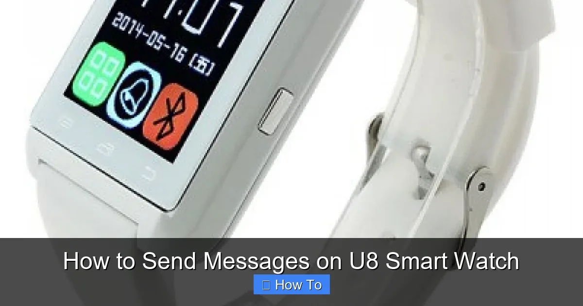 How to Send Messages on U8 Smart Watch