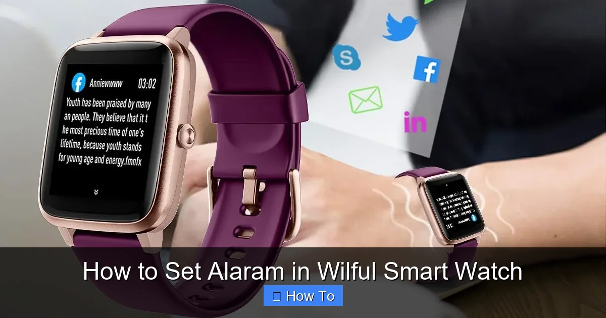 How to Set Alaram in Wilful Smart Watch