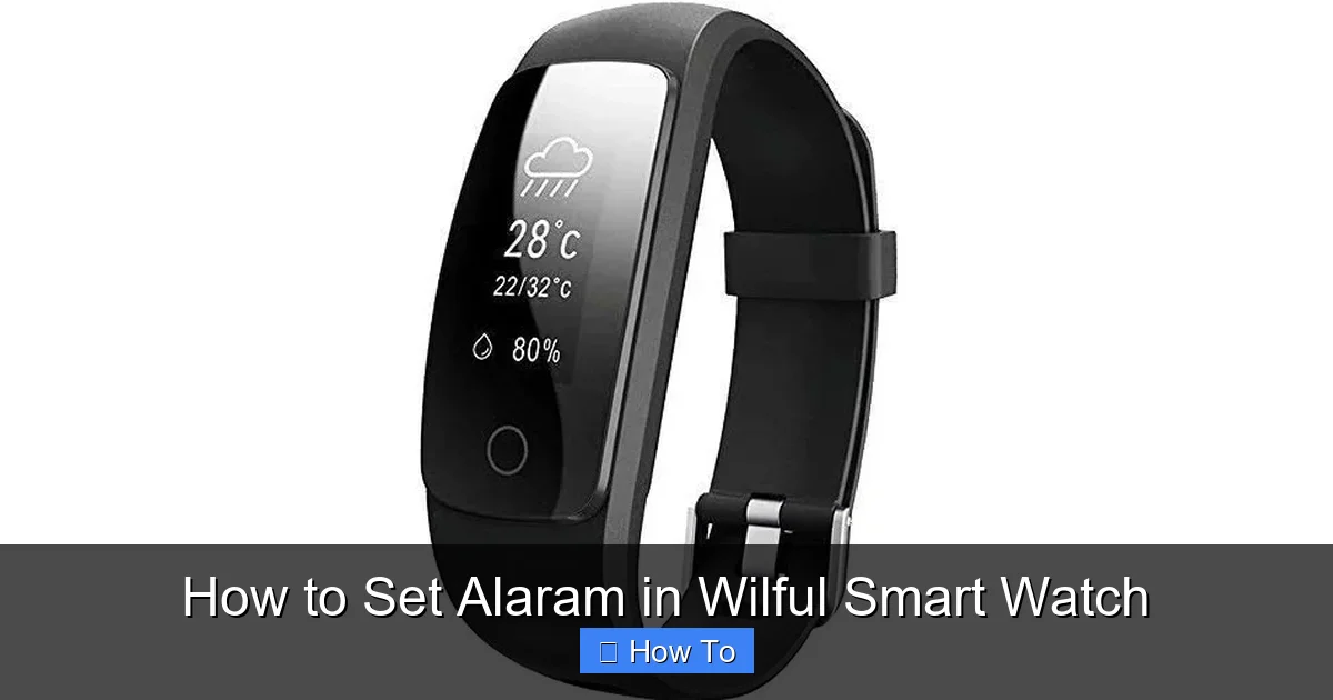 How to Set Alaram in Wilful Smart Watch