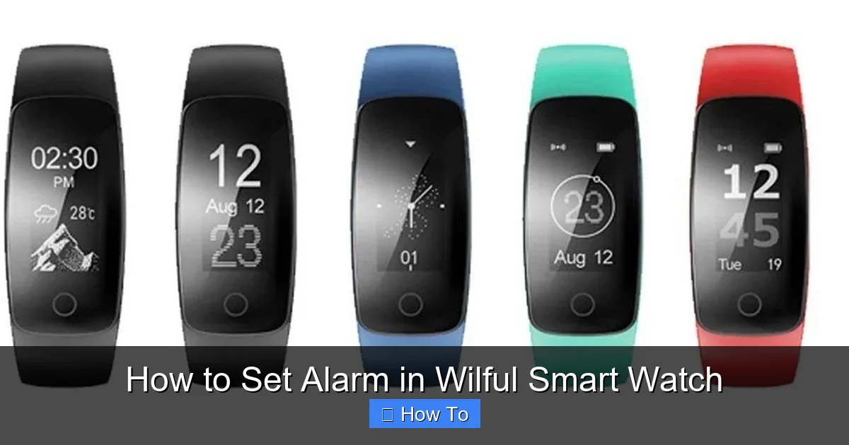 How to Set Alarm in Wilful Smart Watch