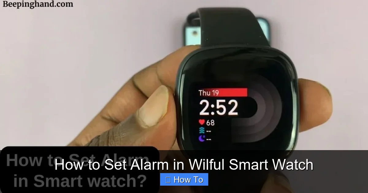 How to Set Alarm in Wilful Smart Watch
