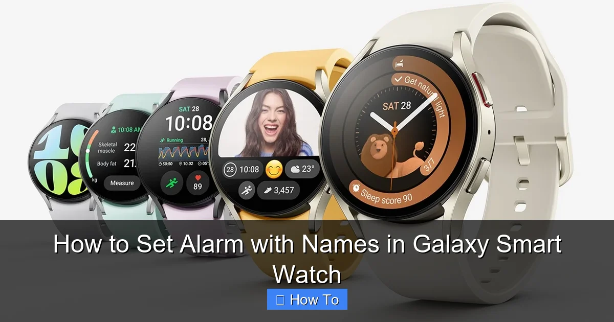 How to Set Alarm with Names in Galaxy Smart Watch
