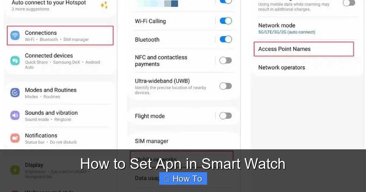 How to Set Apn in Smart Watch