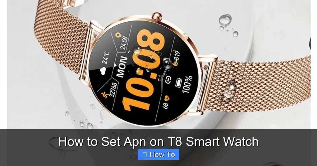 How to Set Apn on T8 Smart Watch