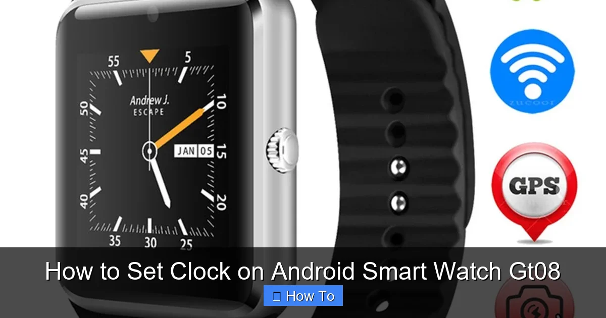 How to Set Clock on Android Smart Watch Gt08