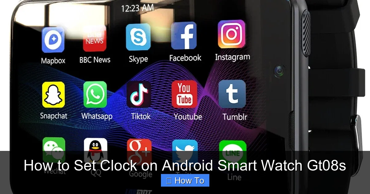 How to Set Clock on Android Smart Watch Gt08s