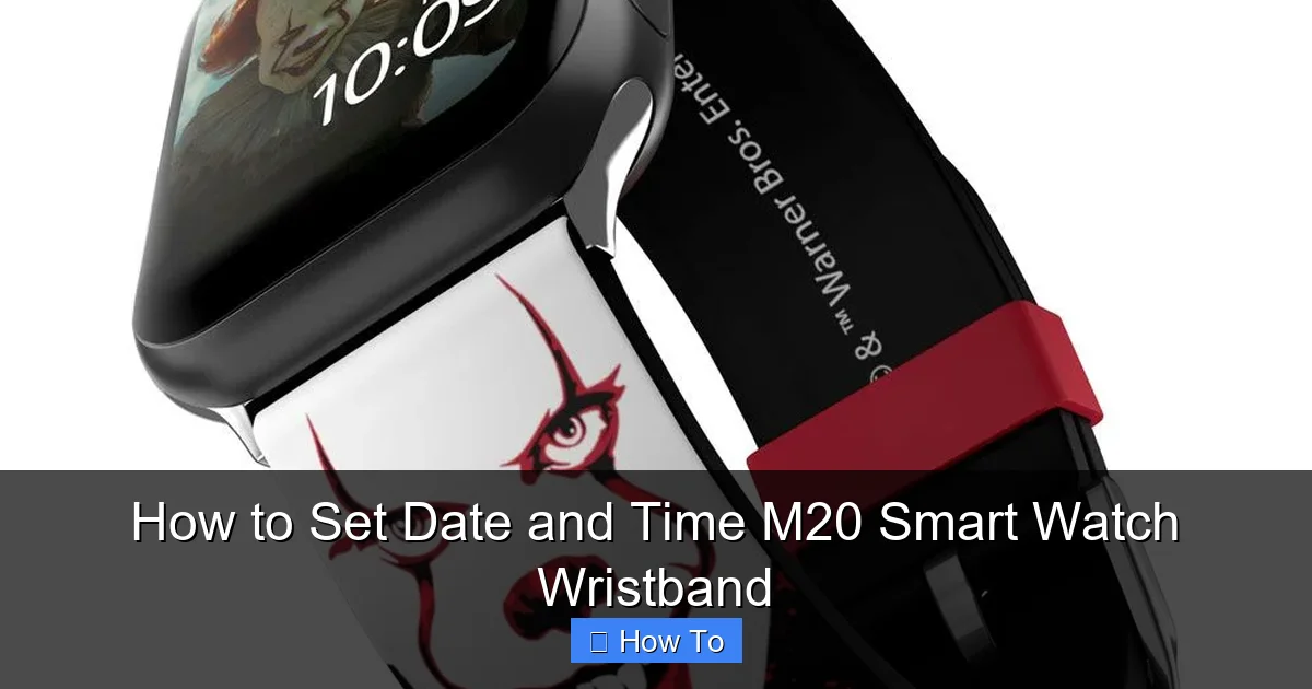 How to Set Date and Time M20 Smart Watch Wristband