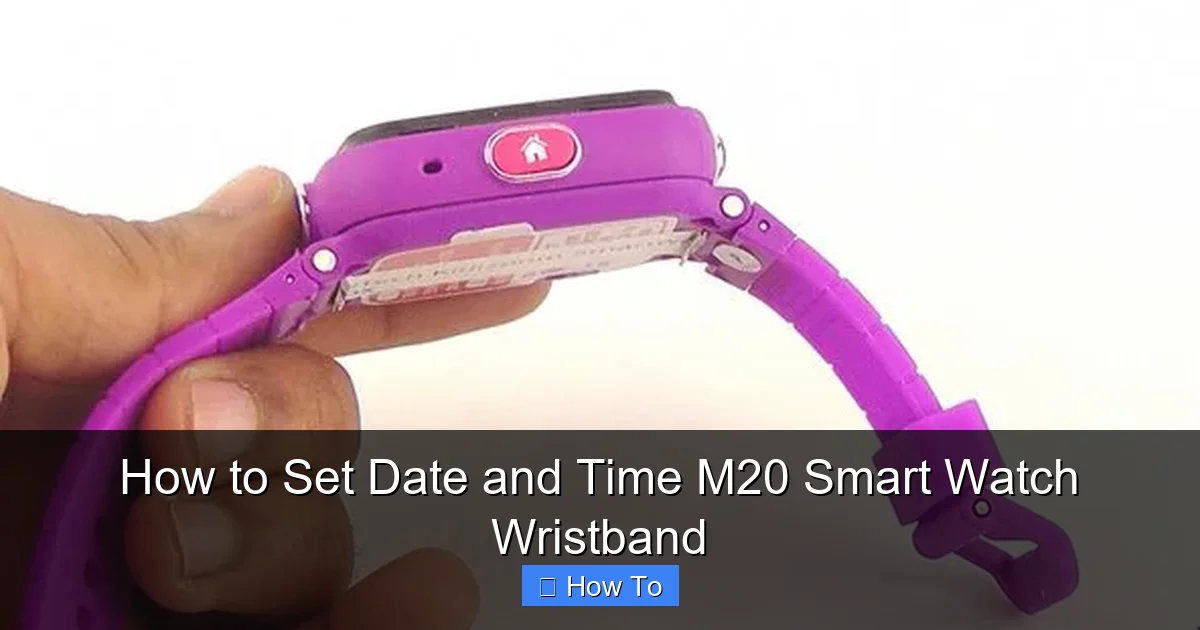 How to Set Date and Time M20 Smart Watch Wristband