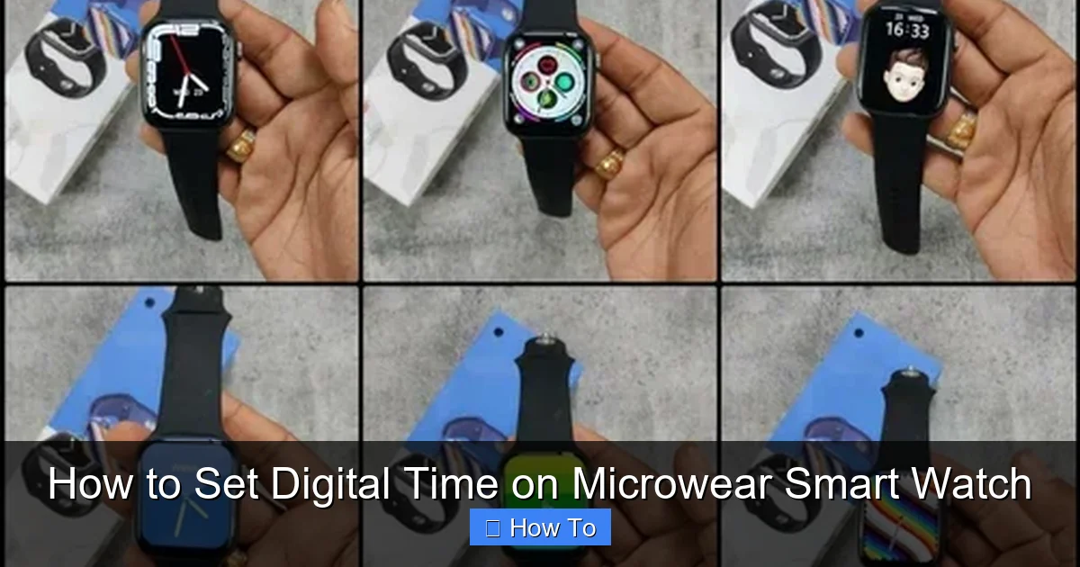 How to Set Digital Time on Microwear Smart Watch