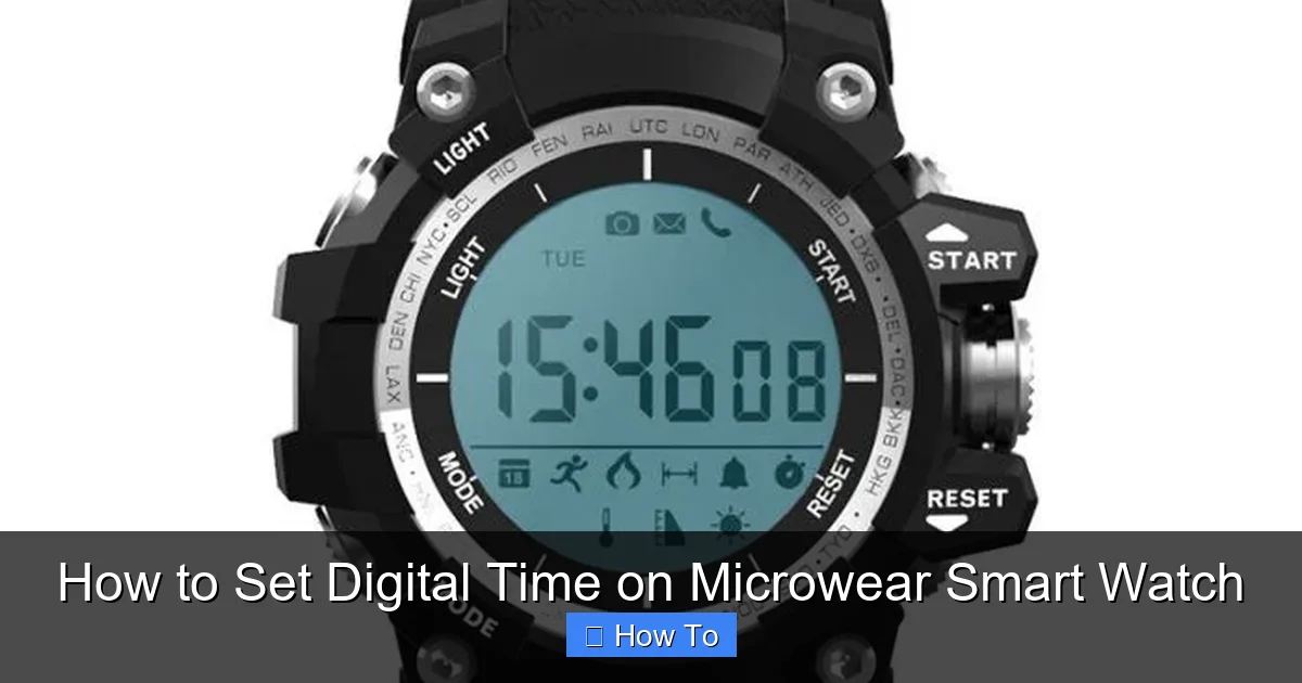How to Set Digital Time on Microwear Smart Watch