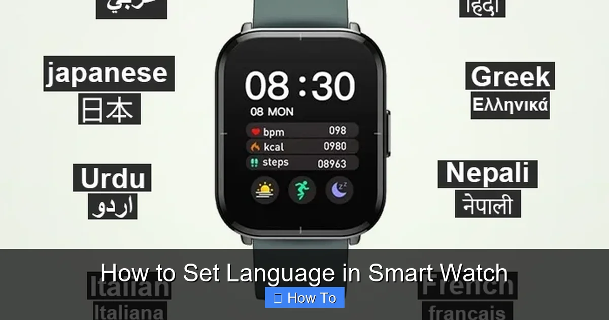 How to Set Language in Smart Watch