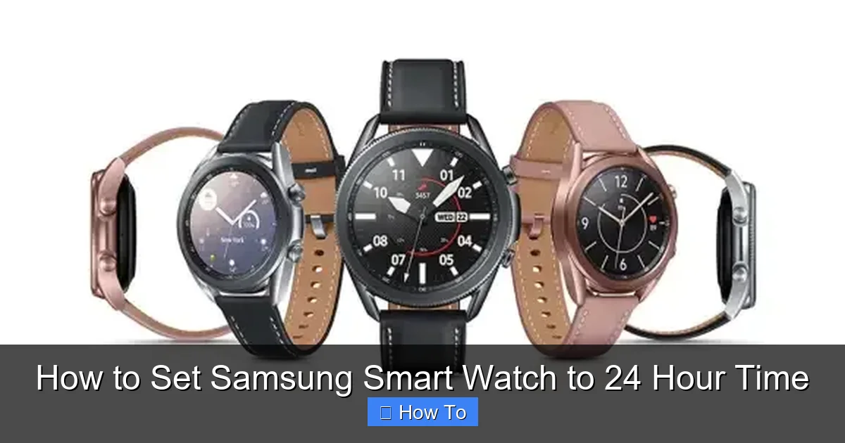How to Set Samsung Smart Watch to 24 Hour Time