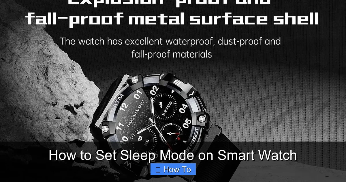 How to Set Sleep Mode on Smart Watch