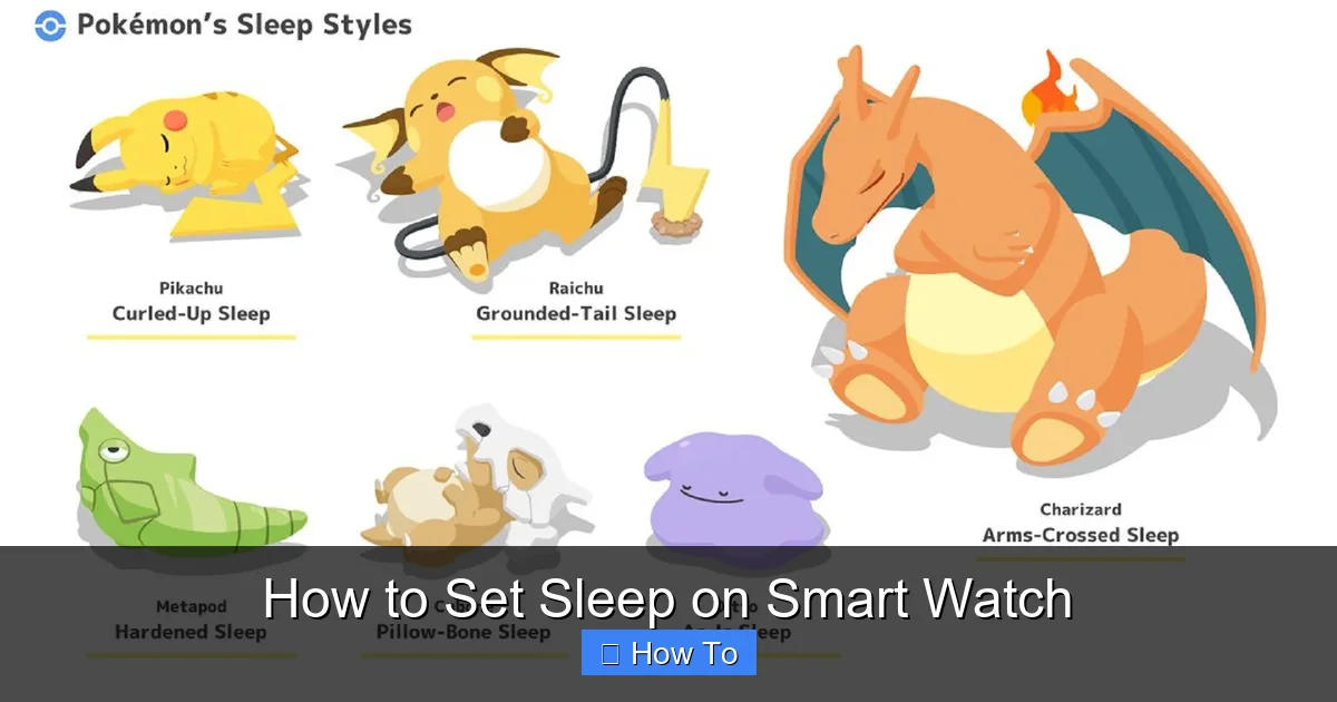 How to Set Sleep on Smart Watch