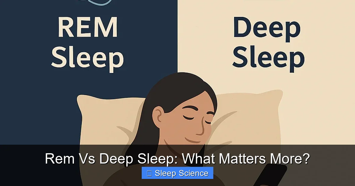 Rem Vs Deep Sleep: What Matters More?